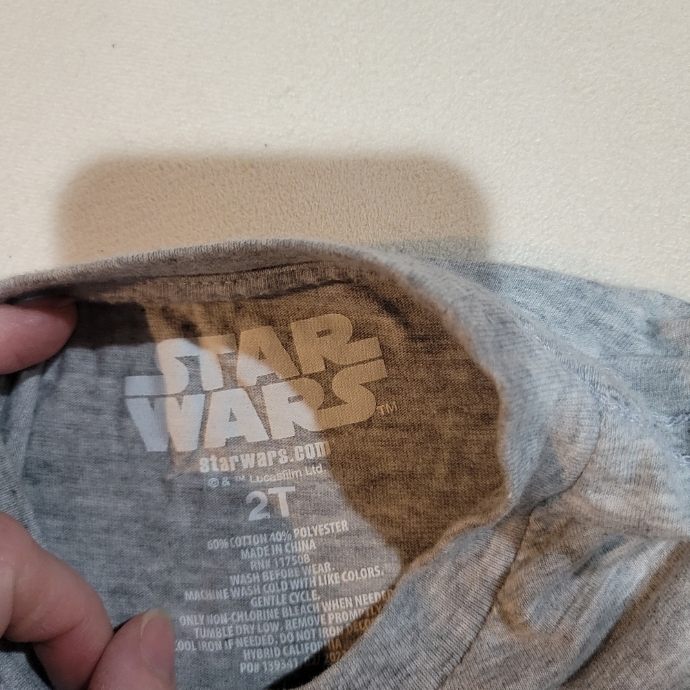 Star Wars "Brave little one" Yoda red, white blue 4th of July 2 piece 2T - Picture 3 of 5